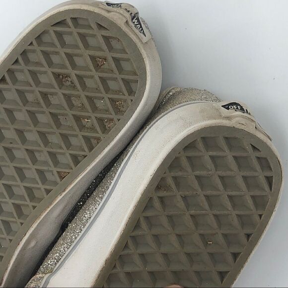 Classic Low Top Silver Glitter Vans - Picture 9 of 10